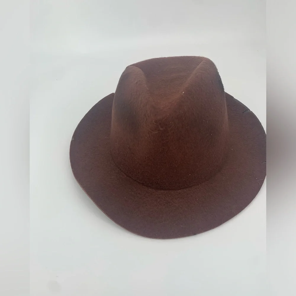 Nightmare on Elm Street Freddy Kreuger Brown Felt Fedora Hat - Picture 4 of 6